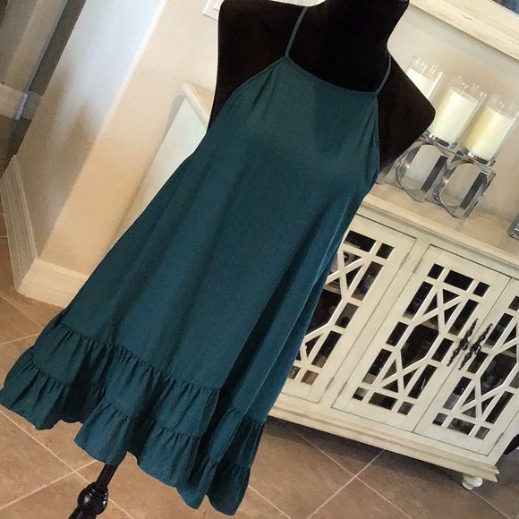 Free People Dresses & Skirts - Intimately Free People ruffle bottom racerback minidress, green, size small